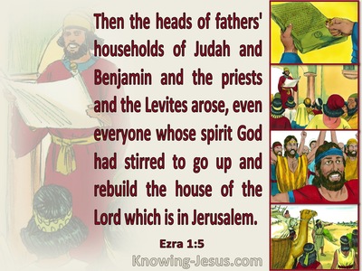 Ezra 1:5 They Arose To Go And Build The House Of The Lord In Jerusalem (beige)